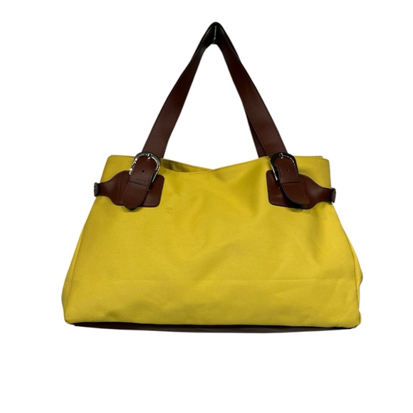 Handbags - Bright yellow canvas shoulder bag